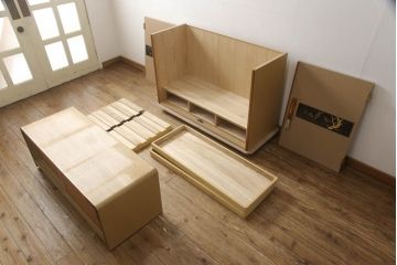 桐箪笥の上段を2分割にリメイク!上部と下部をはめ込む仕様に変更。背板に補強材を追加。