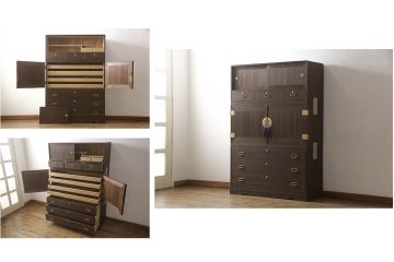 桐箪笥を着色リメイク!高品質リペアを施し、チェスナット系に着色仕上げ。