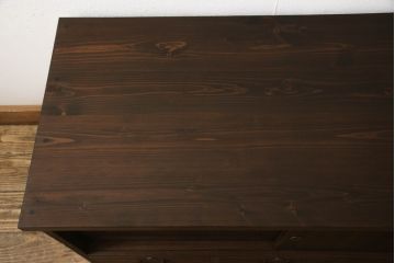 桐箪笥を着色リメイク!ヒノキ材の天板を取り付け、チェスナット系に着色仕上げ。