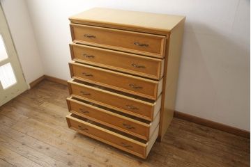 婚礼箪笥を綺麗に再生!高品質リペアを施し、ワントーン落ち着いた色に着色仕上げ。