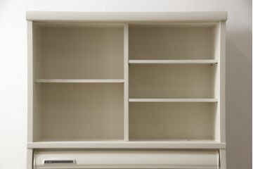 デスクをペイントリメイク!高品質リペアを施し、鍵をシリンダー錠に交換。アンティークホワイトにペイント仕上げ。