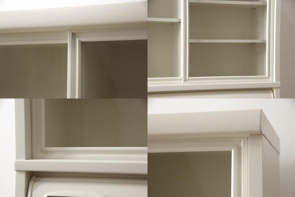 デスクをペイントリメイク!高品質リペアを施し、鍵をシリンダー錠に交換。アンティークホワイトにペイント仕上げ。