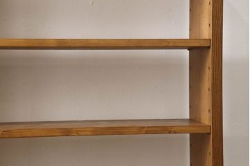 ワードローブを2台の本棚にリメイク!奥行きを2等分し、天板を取り付け。それぞれ可動棚を追加し、明るめの茶色に塗装仕上げ。