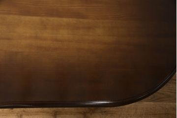 テーブルの高さを高くリメイク!高品質リペアを施し、取り外せる仕様の調整脚を取り付け。現状の色をベースに着色仕上げ。