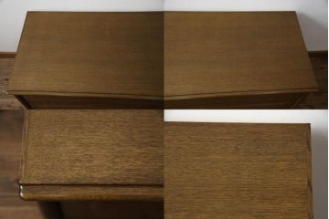 重ね箪笥を4つのチェストにリメイク!元の引き出しのセパレート部分を縦に分割。それぞれ天板、側面、台輪を付けて小さなチェストに。ワントーン落ち着いた色に着色仕上げ。