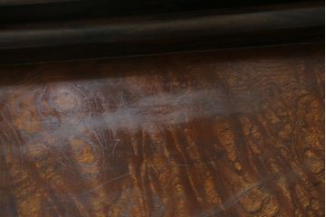 長火鉢をリメイク!内側を板張りし、ガラス天板を取り付け、欠損箇所に取っ手を取り付け。