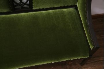 【オーダー注文・受注生産商品】ラフジュ工房オリジナル　大正ロマンな二人掛けアンティークソファ