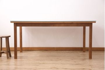 【オーダー注文・受注生産商品】レーザー組子入りダイニングテーブル　七宝文様(4人掛け、食卓)