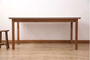 【オーダー注文・受注生産商品】レーザー組子入りダイニングテーブル　七宝文様(4人掛け、食卓)