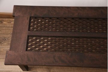 【オーダー注文・受注生産商品】レーザー組子入りセンターテーブル　三重菱文様(ローテーブル、リビングテーブル)