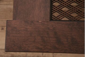 【オーダー注文・受注生産商品】レーザー組子入りセンターテーブル　三重菱文様(ローテーブル、リビングテーブル)