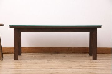 【オーダー注文・受注生産商品】レーザー組子入りセンターテーブル　三重菱文様(ローテーブル、リビングテーブル)