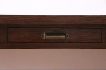 【オーダー注文・受注生産商品】両面引出し付きダイニングテーブル　4人掛け　オーク材(6人掛け、食卓、作業台、机)