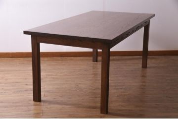 【オーダー注文・受注生産商品】両面引出し付きダイニングテーブル　6人掛け　オーク材(8人掛け、食卓、作業台、机)