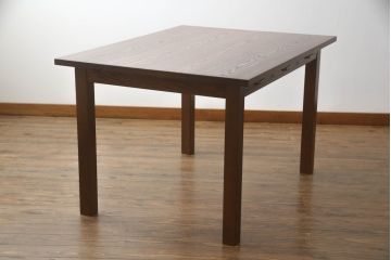 【オーダー注文・受注生産商品】両面引出し付きダイニングテーブル　2人掛け　オーク材(4人掛け、食卓、作業台、机)