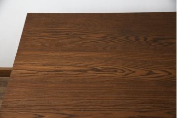 【オーダー注文・受注生産商品】両面引出し付きダイニングテーブル　2人掛け　オーク材(4人掛け、食卓、作業台、机)