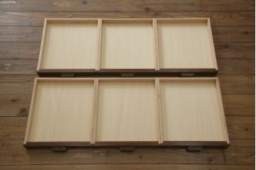 【オーダー注文・受注生産商品】両面引出し付きダイニングテーブル　2人掛け　オーク材(4人掛け、食卓、作業台、机)