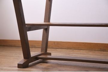 【オーダー注文・受注生産商品】棚付きダイニングテーブル　2人掛け(4人掛け、食卓、作業台、机)