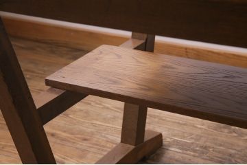 【オーダー注文・受注生産商品】棚付きダイニングテーブル　6人掛け(8人掛け、食卓、作業台、机)