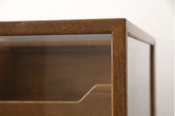 【オーダー注文・受注生産商品】ラフジュ工房オリジナル　オーク材　温もりを感じられる上質なデザインのシャツケース(ガラスケース、ショーケース、店舗什器)