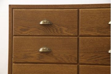 【オーダー注文・受注生産商品】ラフジュ工房オリジナル　オーク材　温もりを感じられる上質なデザインのシャツケース(ガラスケース、ショーケース、店舗什器)