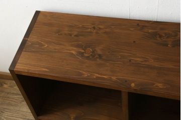 【オーダー注文・受注生産商品】ラフジュ工房オリジナル　シンプルで使いやすい!台形斜め本棚(ブックシェルフ、ロッカー、飾り棚、収納棚、図書館本棚)