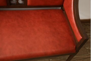 【オーダー注文・受注生産商品】ラフジュ工房オリジナル　背もたれの透かしがレトロな二人掛けソファ(2Pソファ、大正ロマン)
