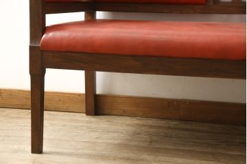 【オーダー注文・受注生産商品】ラフジュ工房オリジナル　背もたれの透かしがレトロな二人掛けソファ(2Pソファ、大正ロマン)