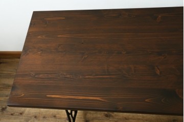 【オーダー注文・受注生産商品】アンティークの鉄脚が味わい深いミシンテーブル