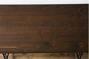 【オーダー注文・受注生産商品】アンティークの鉄脚が味わい深いミシンテーブル