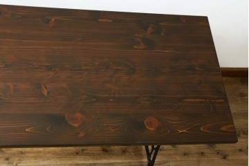 【オーダー注文・受注生産商品】アンティークの鉄脚が味わい深いミシンテーブル