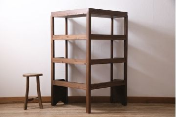 【オーダー注文・受注生産商品】ラフジュ工房オリジナル　L字型で空間の仕切りにも活躍しそうなラック(コーナーラック、飾り棚、オープンラック)