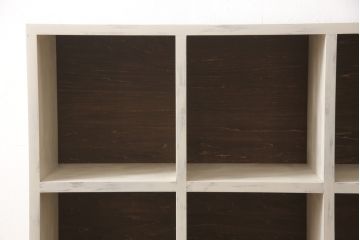 【オーダー注文・受注生産商品】ラフジュ工房オリジナル　エイジングの効いたペイントがシャビーな雰囲気を醸し出すマス目棚(飾り棚、収納棚、本棚、オープンラック)