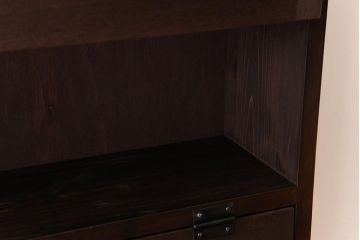 【オーダー注文・受注生産商品】ラフジュ工房オリジナル　古い木の味わいが楽しめるパタパタ扉の壁掛け収納棚(吊り戸棚、ウォールシェルフ)