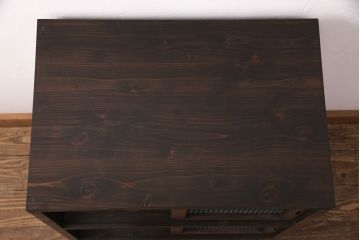 【オーダー注文・受注生産商品】ラフジュ工房オリジナル　コンパクトなサイズ感のキャビネット(水屋箪笥、収納棚、食器棚、戸棚)