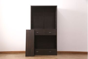 【オーダー注文・受注生産商品】ラフジュ工房オリジナル　和モダンなお部屋づくりにぴったりの水屋箪笥(食器棚、収納棚、戸棚、キャビネット)