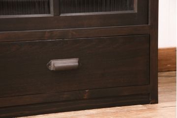 【オーダー注文・受注生産商品】ラフジュ工房オリジナル　和モダンなお部屋づくりにぴったりの水屋箪笥(食器棚、収納棚、戸棚、キャビネット)