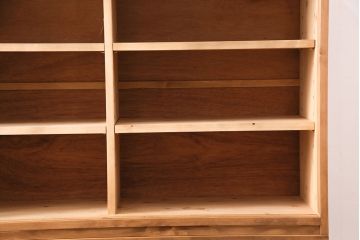 【オーダー注文・受注生産商品】ラフジュ工房オリジナル　素朴な木の風合いを楽しめる食器棚(収納棚、戸棚、キャビネット)
