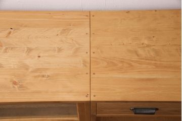 【オーダー注文・受注生産商品】ラフジュ工房オリジナル　素朴な木の風合いを楽しめる食器棚(収納棚、戸棚、キャビネット)