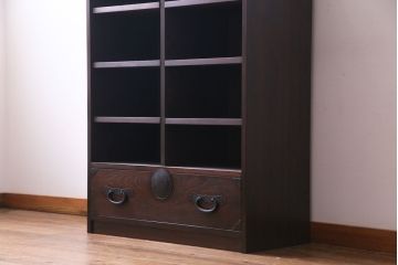【オーダー注文・受注生産商品】ラフジュ工房オリジナル　明治大正期の引き出しを活用した収納棚(シェルフ、飾り棚、サイドボード)