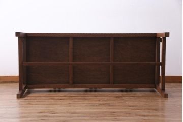 【オーダー注文・受注生産商品】ラフジュ工房オリジナル　大正ロマン香るナラ材製の2人掛けソファ(二人掛け、ベンチ、ダイニングソファ)
