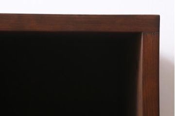 【オーダー注文・受注生産商品】ラフジュ工房オリジナル　古材使用　リメイク家具　パタパタ扉　ディスプレイを楽しめるキャビネット(収納棚、リビングボード)