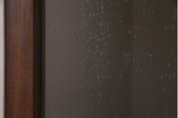 【オーダー注文・受注生産商品】ラフジュ工房オリジナル　ペイント家具　ヒノキ無垢材・ヒバ材　気泡ガラス入り　バイカラーがお洒落な2人用ロッカー(収納棚、戸棚、ワードローブ)