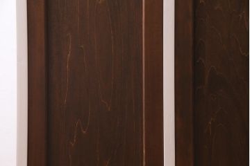 【オーダー注文・受注生産商品】ラフジュ工房オリジナル　ペイント家具　ヒノキ無垢材・ヒバ材　気泡ガラス入り　バイカラーがお洒落な2人用ロッカー(収納棚、戸棚、ワードローブ)