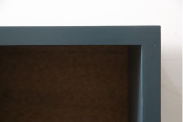 【オーダー注文・受注生産商品】ラフジュ工房オリジナル　ペイント家具　ヒノキ材　レトロな雰囲気を醸し出すマス目棚(飾り棚、収納棚、本棚、オープンラック)