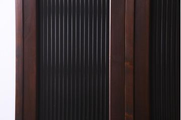 【オーダー注文・受注生産商品】ラフジュ工房オリジナル　ヒノキ無垢材・ヒバ材　モールガラス入り　レトロな趣漂う3人用ロッカー(ワードローブ、収納棚、戸棚)