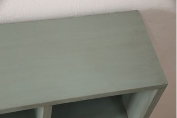 【オーダー注文・受注生産商品】ラフジュ工房オリジナル　アンティーク風ペイント家具　ヒノキ材　くすみがかった色味がおしゃれなマス目棚(飾り棚、収納棚、本棚、オープンラック)