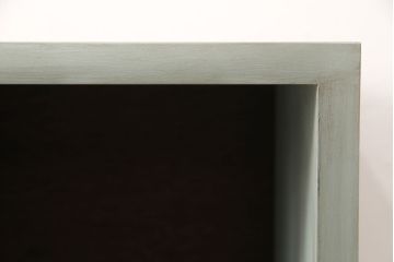 【オーダー注文・受注生産商品】ラフジュ工房オリジナル　アンティーク風ペイント家具　ヒノキ材　くすみがかった色味がおしゃれなマス目棚(飾り棚、収納棚、本棚、オープンラック)