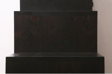 【オーダー注文・受注生産商品】ラフジュ工房オリジナル　古金具リメイク　月見うさぎ　4段階段箪笥(階段タンス、和たんす、引き出し)