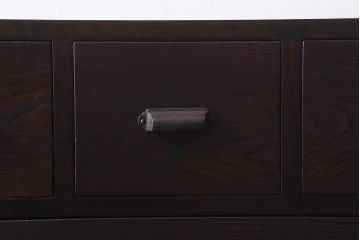 【オーダー注文・受注生産商品】ラフジュ工房オリジナル　古材リメイク家具　引き出し付きパタパタ扉の下駄箱(収納棚、キャビネット)